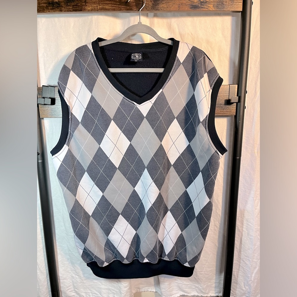 Old Skool argyle‎ vest. 2Xl